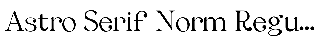 Astro Serif Norm Regular
